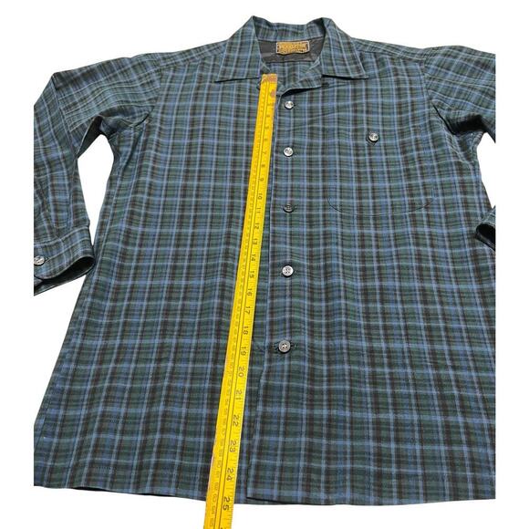 Vintage Pendleton - Men’s Sir Pendleton 100% Virgin Wool Plaid Long Sleeve - M - Picture 6 of 7